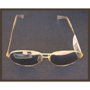 rare Visual Scene Performance gold-tone aviator-style metal sunglasses 1982 NWT